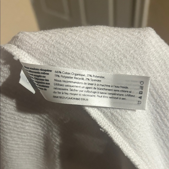 Eileen Fisher Kimono White Organic Cotton Open Front Textured - Picture 4 of 4